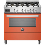 Bertazzoni 90cm Professional Orange Dual Fuel Freestanding Oven PRO96L1EART hero image