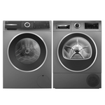Bosch Series 8 10kg Front Load Washer & Series 6 8kg Heat Pump Dryer Laundry Package WGH254ARAUWQG235DRAU hero image