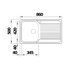 Blanco TIPO 45S Single Bowl Inset Sink with Right Hand Drainer 528223 image NaN
