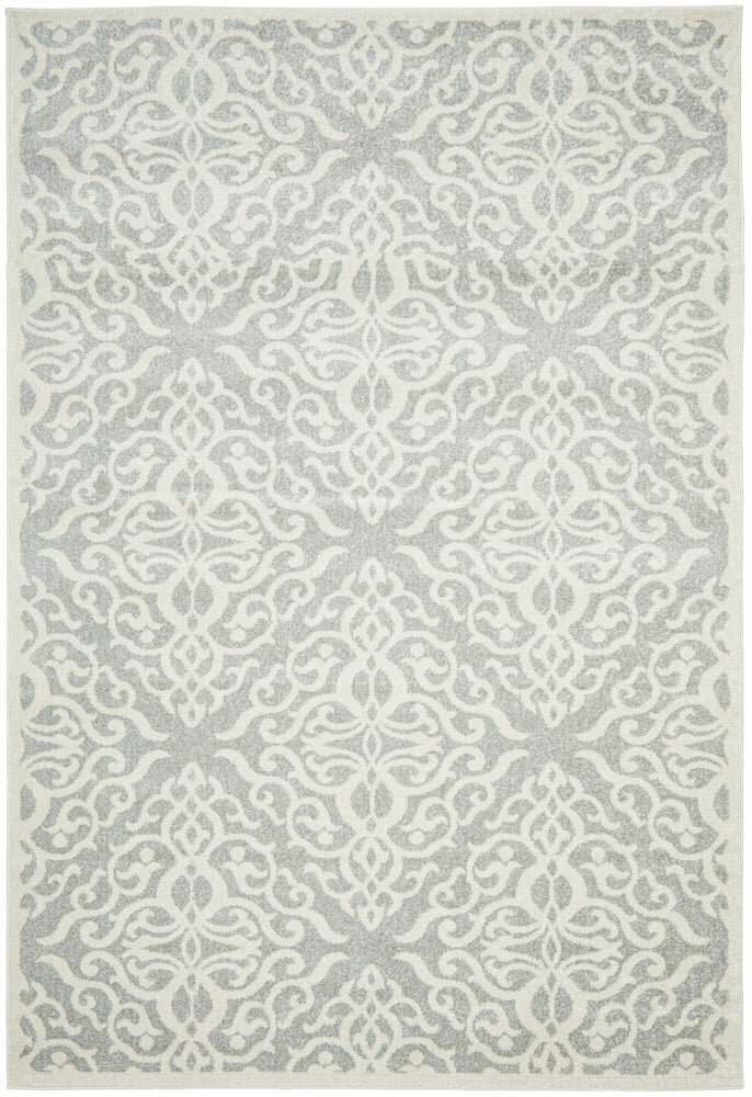 Rug Culture Chrome Large Silver & Off White Rug 290X200CM - CRO-LYD-SIL-290X200 hero image