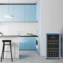 Linarie Provence 52 Bottle Single Zone Retro Wine Fridge LICV52BLUE hero image