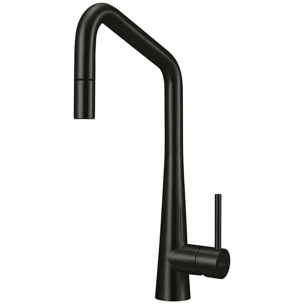 Oliveri Essente Square Neck Pull Out Mixer Tap Black SS2575 BL Appliances Online