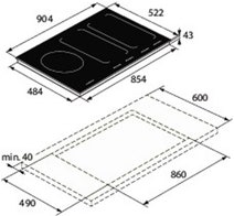 ASKO 90cm Pro Series Induction Cooktop HI1975G hero image