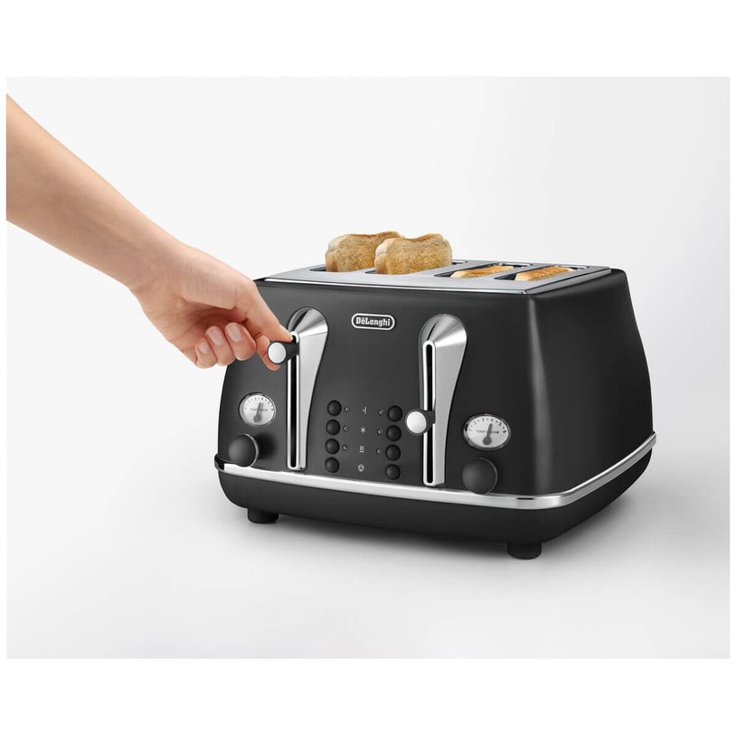 DeLonghi Icona Capitals 4 Slice Toaster Auckland Black CTOC4003BK