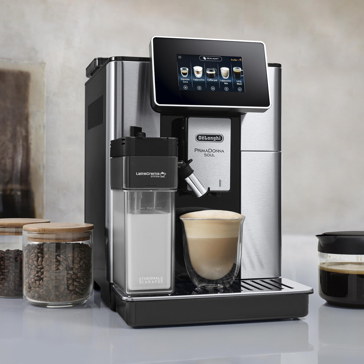 DeLonghi PrimaDonna Soul Automatic Coffee Machine ECAM61075MB Appliances Online