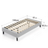 Zinus Curtis Single Upholstered Bed Base Light Grey AU-EFPB-LG-S image NaN