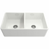 Turner Hastings Novi 85 X 46 Fine Fireclay Double Bowl Butler Sink Gloss White NO85FS image NaN