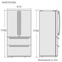 Westinghouse WHE7074SA 619L French Door Frost Free Fridge hero image