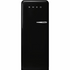 Smeg 270L 50's Retro Style Aesthetic Top Mount Fridge Black FAB28LBL3AU image NaN