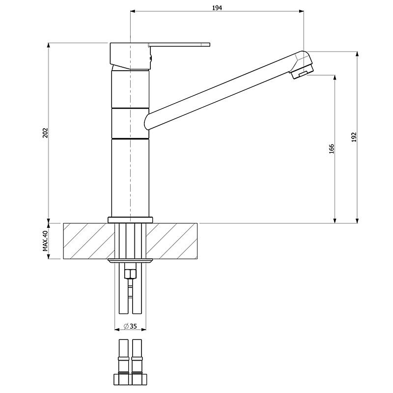 Abey TD200TC Schock Typos 1 and 3/4 Bowl Left Hand Drainer Sink Pack hero image