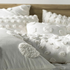 Linen House Haze White Queen Bed Quit Cover Set 01703D036 image NaN