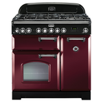 Falcon 90cm Classic Deluxe  Freestanding Dual Fuel Oven/Stove Cranberry and Chrome CDL90DFCY-CH hero image