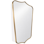 Turner Hastings Mayer 80x50 Shield Bathroom Mirror Shaving Cabinet Brushed Brass MA407SC-BB hero image
