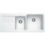 Blanco Bowl and 3/4 Inset Sink with Left Hand Drainer White NAYA8SWRK5 hero image