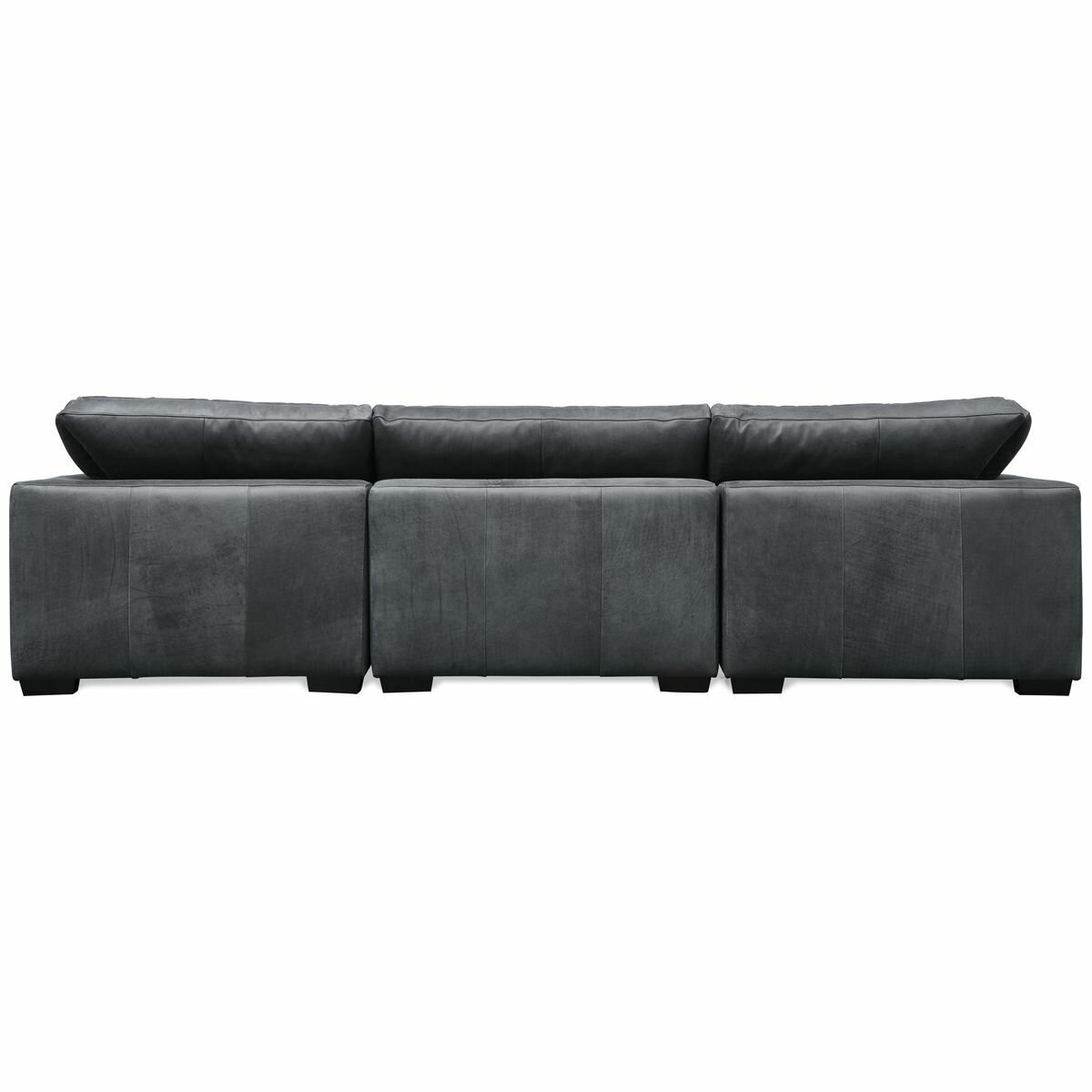 Kalona Milan Three Seater Charcoal Leather Lounge 19073-C hero image