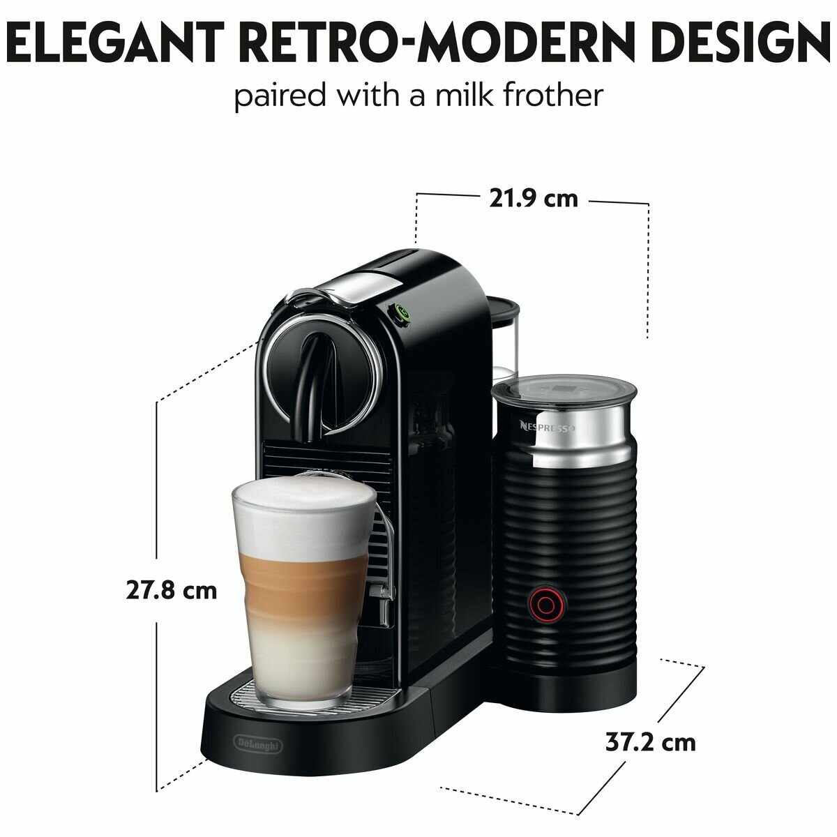DeLonghi Nespresso Citiz Milk Frother Machine EN267BAE