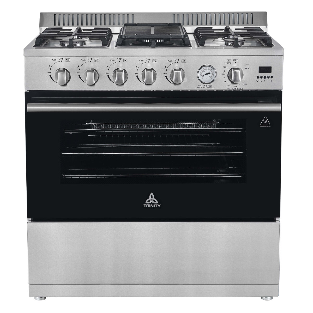 TRINITY 90 cm Freestanding Natural Gas Oven/Gas Cooktop with Gas