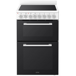 Mykin 54cm Freestanding Double Oven with Ceramic Cooktop White M54DOCEW hero image