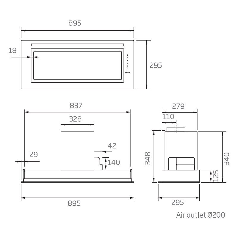 Schweigen 90cm White Glass Under Canopy Rangehood with ISO Drive ST Motor KLS-9GLASSTPAK hero image