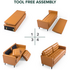 Zinus Benton Mid-Century Faux Leather Sofa 3 Seater - Cognac AU-USSBTF-3CL image NaN
