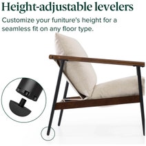 Zinus Wood and Metal Frame Armchair with Foam Cushion AU-USHSL4ZC-31B hero image