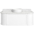Turner Hastings Evara 120x53 Wall Hung Vanity with Real Marble Top To Suit Above Counter Basin White 1TH EV123-WH-1TH image NaN