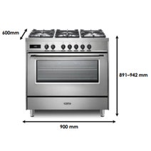 Delonghi 90cm Freestanding Dual Fuel Oven/Stove DEF1407S hero image