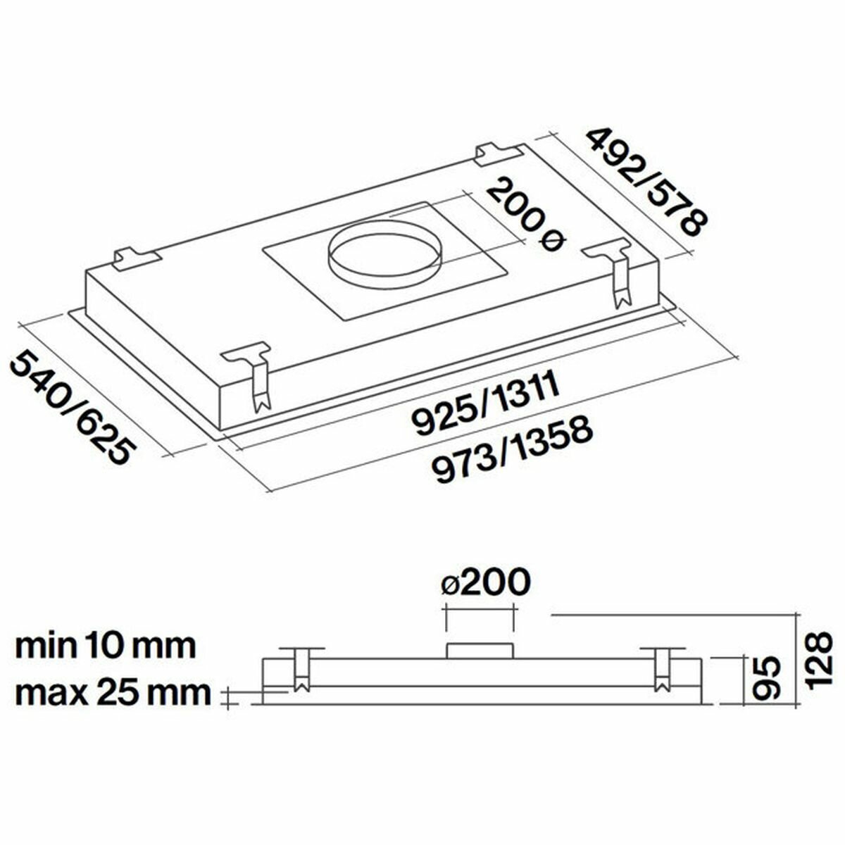 Falmec F9NB14S1-EW1500 140cm Nube Ceiling Cassette Rangehood with Wall Motor hero image