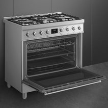 Smeg 90cm Classic Dual Fuel Freestanding Oven Stainless Steel CS9GMXA2 hero image