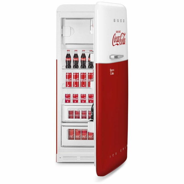Smeg Iconic Coca Cola FAB Fridge FAB28RDCC5AU | Appliances Online