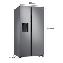 Samsung 635L Side by Side Fridge Stainless Steel SRS675DLS hero image