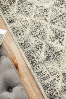 Rug Culture Century Large White & Charcoal Rug 400X80CM - CEN-999-GREY-400X80 hero image