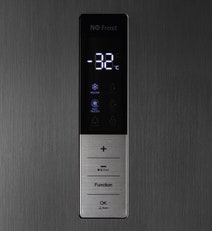 CHiQ 380L Hybrid Upright Freezer or Fridge Frost Free Black Steel Left Hinge CSH379NBSL3 hero image