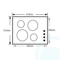Westinghouse 60cm Electric Oven & 60cm Ceramic Cooktop Pack WVE645S hero image