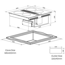 Linarie 60cm Bruz Double Flex Zone Induction Cooktop with Integrated Ventilation System RF6012FLEX hero image