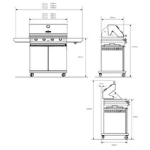 Beefeater 1200 Series 3 Burner LPG BBQ with Trolley Black Enamel BMG1230BB hero image