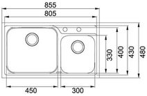 Franke KTX220 Karst 1 and 3/4 Bowl Sink hero image