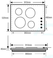 Westinghouse WHI954BA 90cm Induction Cooktop hero image