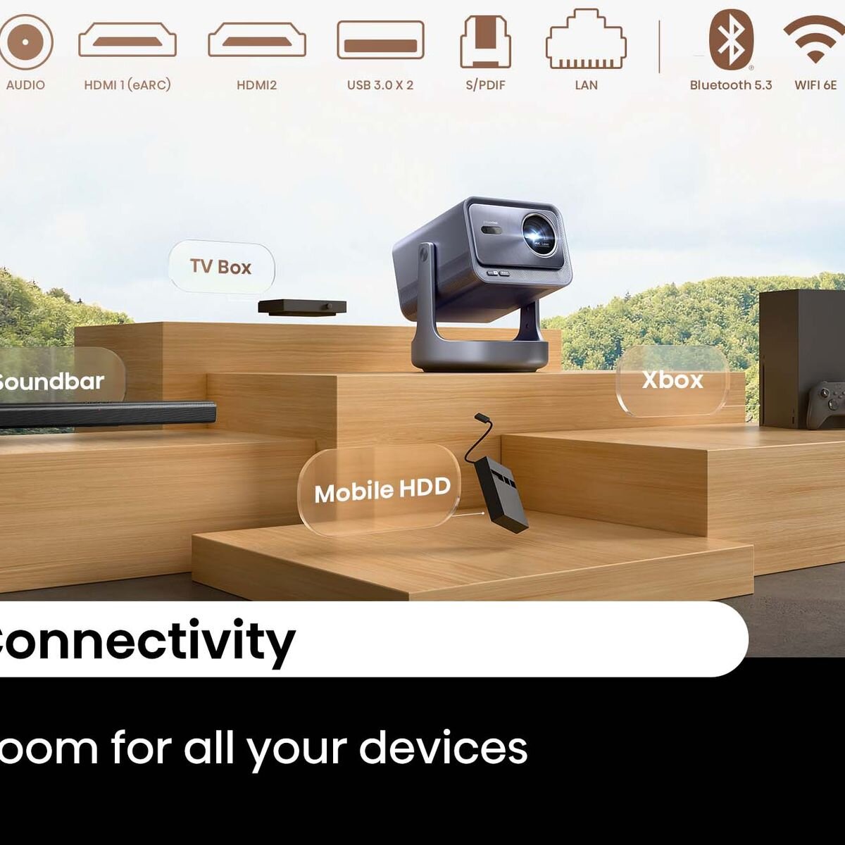 Hisense C2 Ultra 4K Trichroma Laser Mini Projector C2-ULTRA hero image