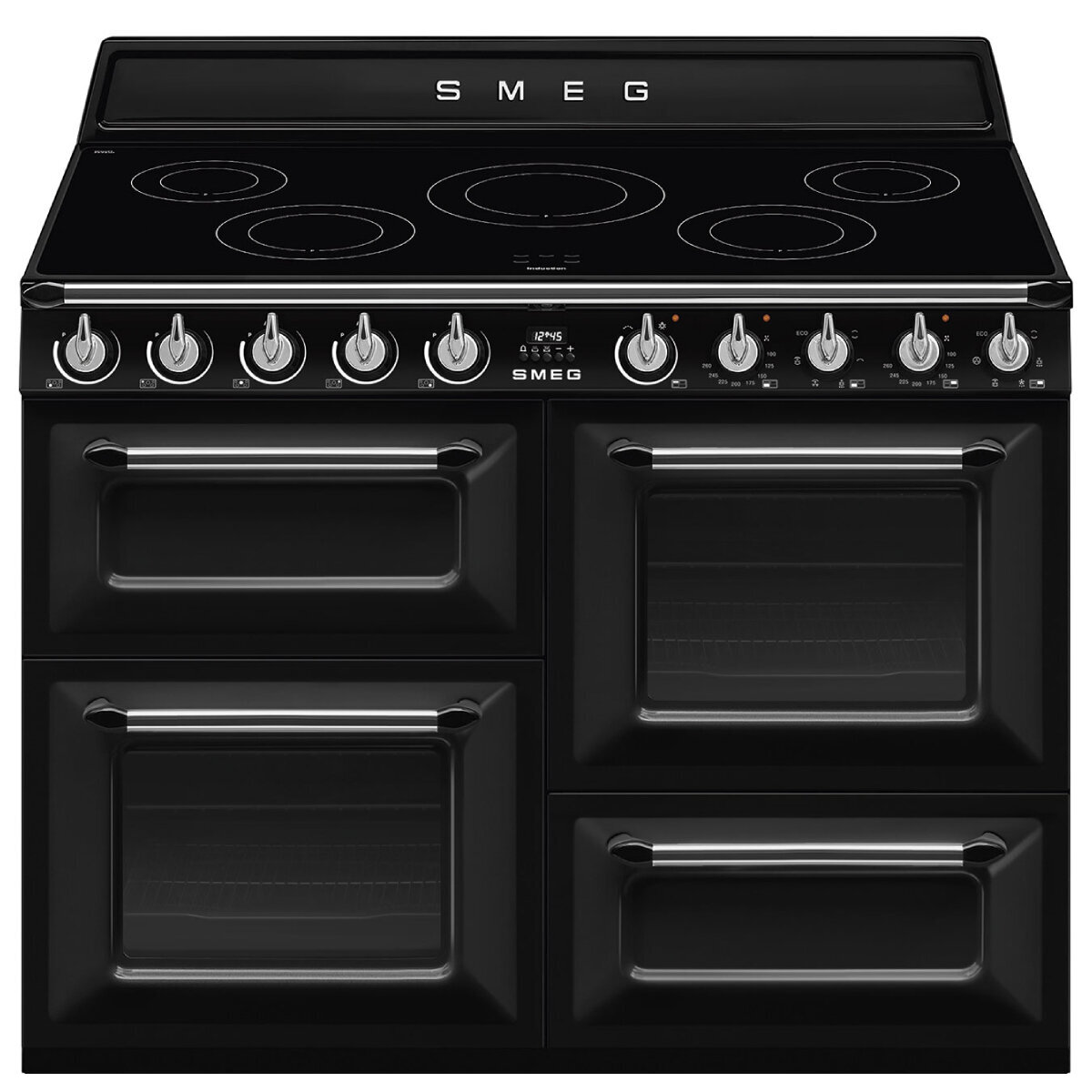 Smeg 110cm Victoria Freestanding Cooker with Induction Hob Black