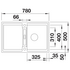 Blanco Adira 45S Single Bowl Sink with Left Hand Drainer Reversible Black 528129 image NaN