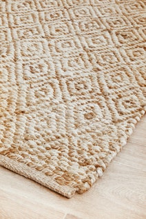 Rug Culture Nosa Large White & Natural Rug 280X190CM - NSA-444-NAT-280X190 hero image