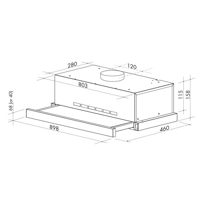 Artusi 90cm Slideout Rangehood ASO900RX image 3