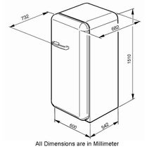 Smeg 256L Retro Style Top Mount Fridge FAB28RAU1 hero image