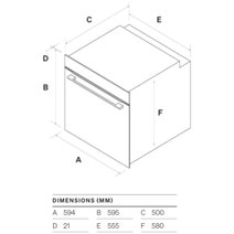 Omega 60cm 16 Function Built-in Electric Single Pyrolytic Oven with AirFry Midnight OBOP6016AM hero image