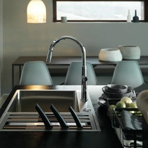 Franke Box Centre Double Bowl Sink with Small Bowl Right BWX220-54/27SBR hero image