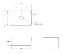 Turner Hastings Novi 60 x 46 Fine Fireclay Single Bowl Butler Sink Matte Black NO60FS-MB hero image