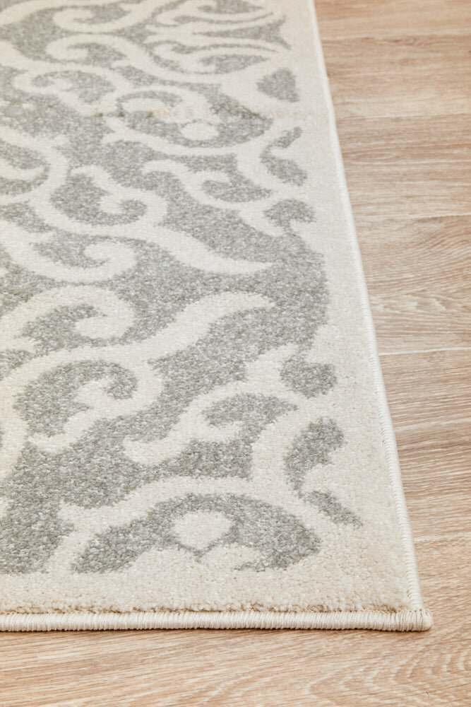 Rug Culture Chrome Large Silver & Off White Rug 290X200CM - CRO-LYD-SIL-290X200 hero image