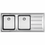 Franke Aton Double Bowl Sink with Right Hand Drainer ANX221RHD hero image