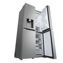 LG 506L French Door Fridge with Slim In-Door Ice and Water Dispenser Stainless Steel GF-L500PL hero image